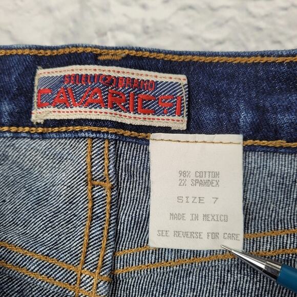 Y2k Dark Wash Glitter Jeans by Z Cavaricci size 7 - Picture 6 of 15